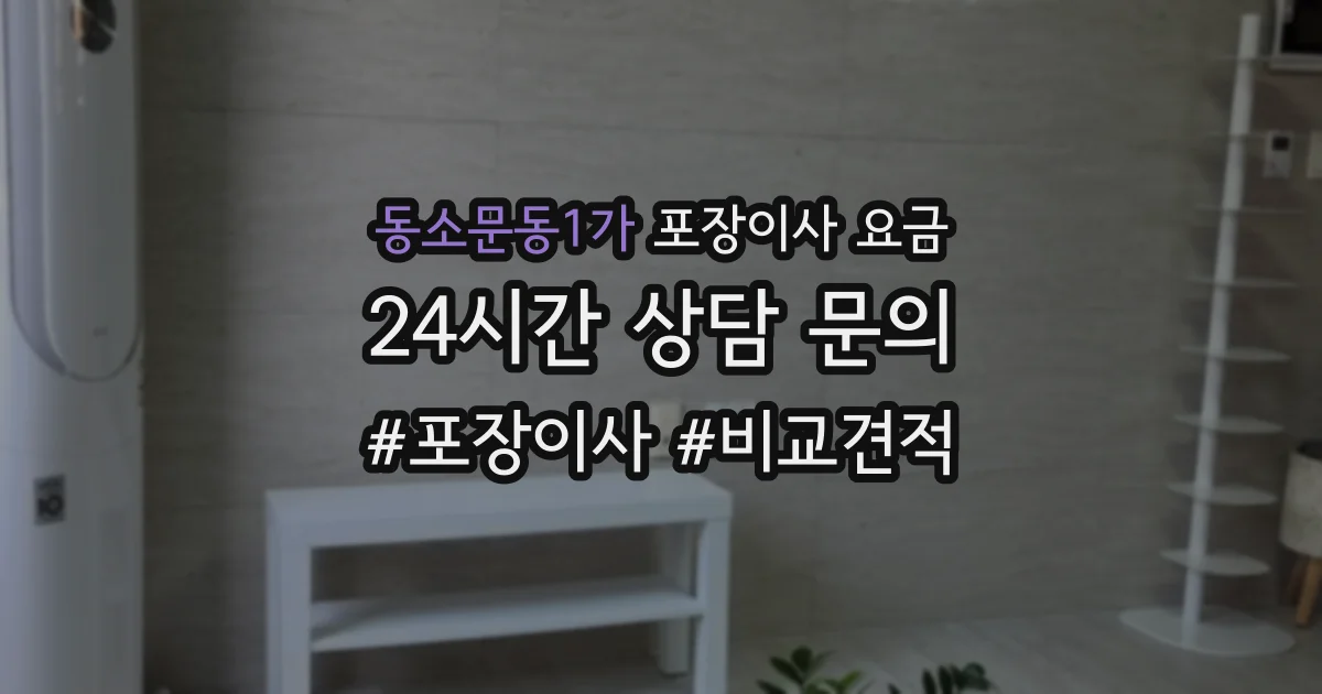 동소문동1가 포장이사 요금