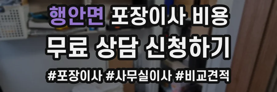 행안면 포장이사 비용