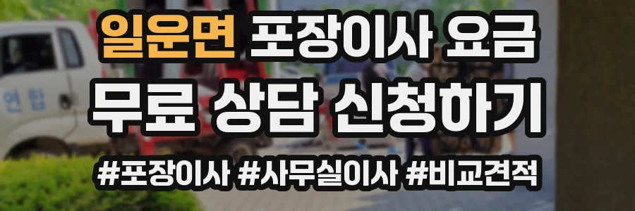일운면 포장이사 요금