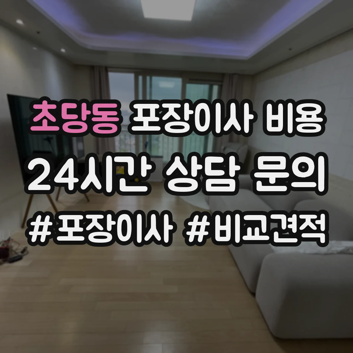 초당동 포장이사 비용