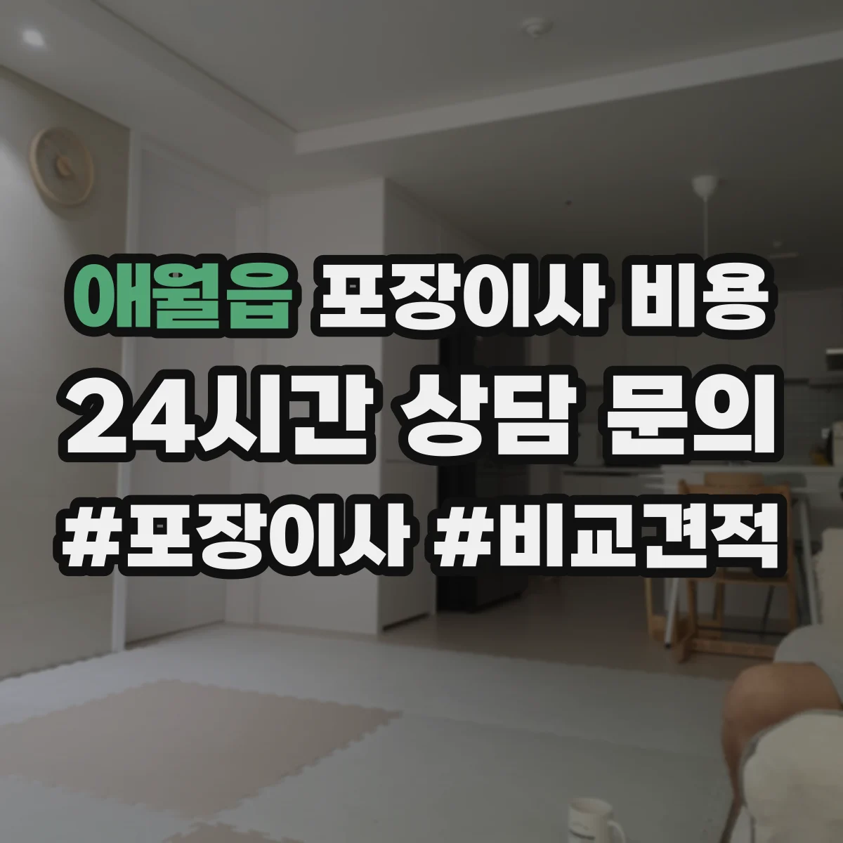 애월읍 포장이사 비용