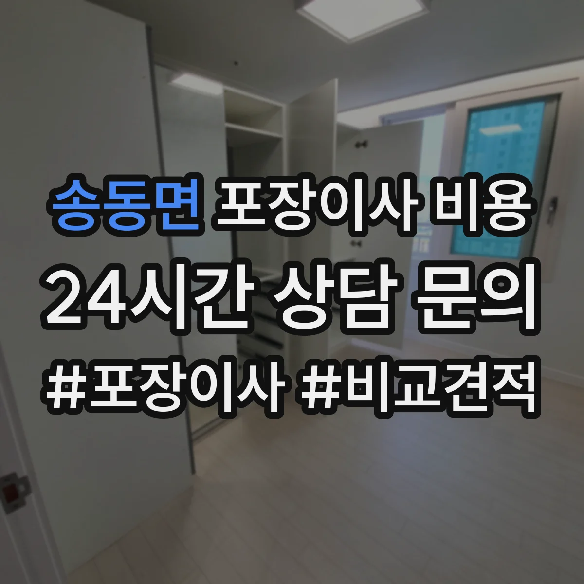 송동면 포장이사 비용