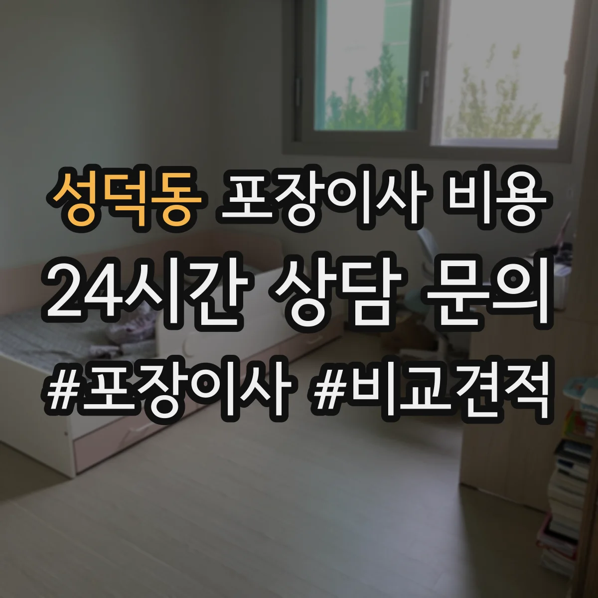 성덕동 포장이사 비용