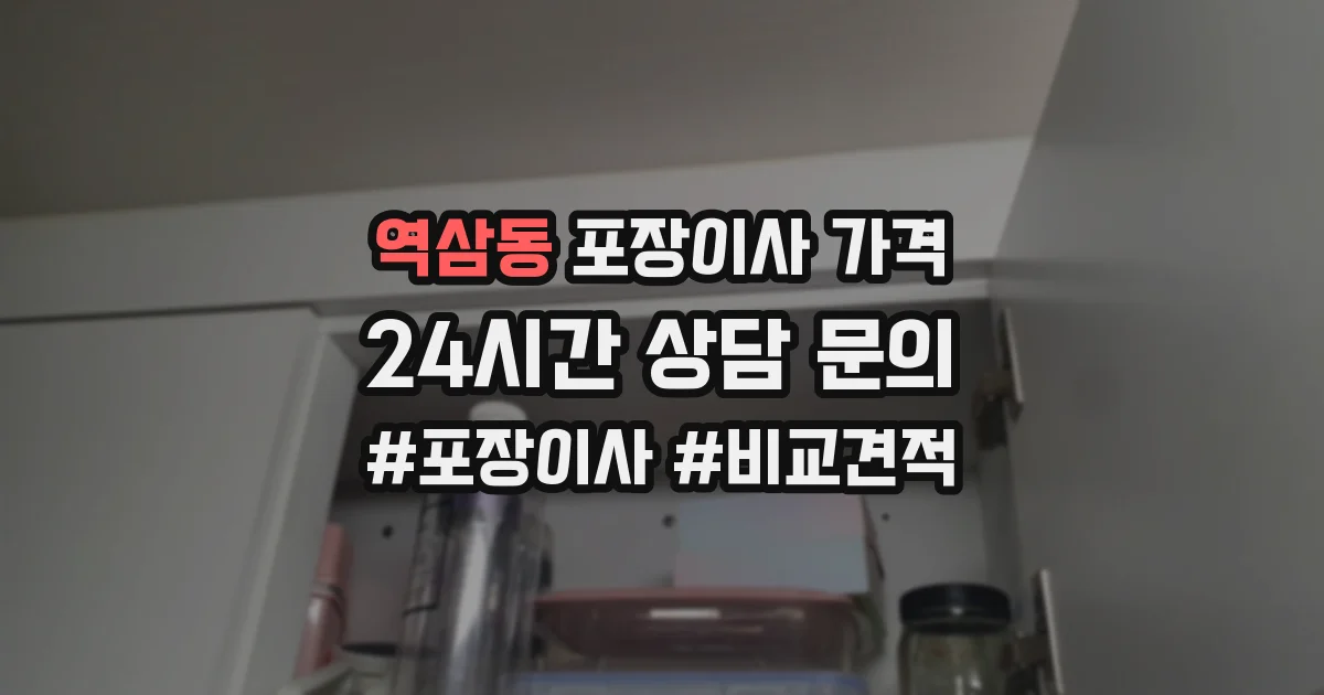 역삼동 포장이사 가격