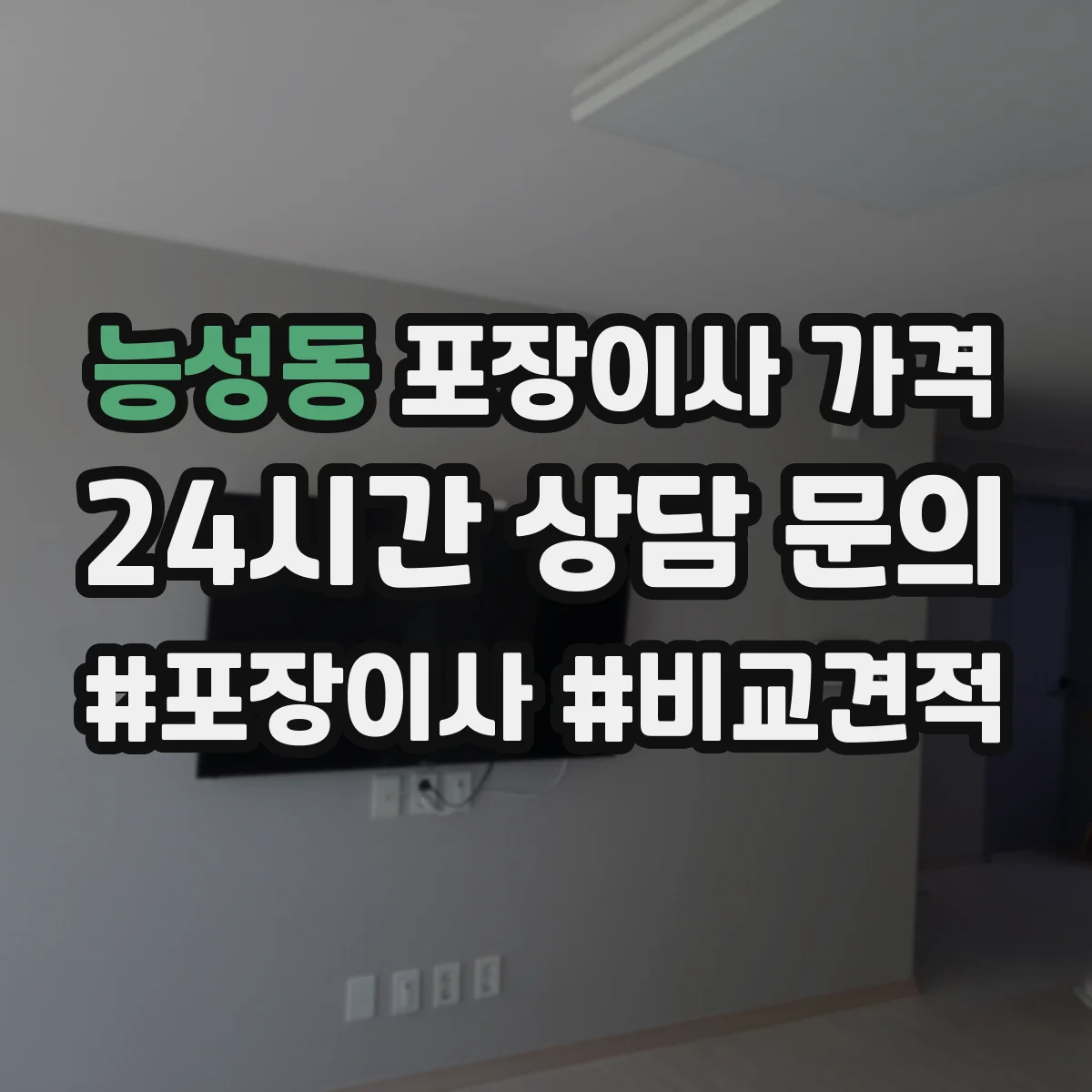 능성동 포장이사 가격