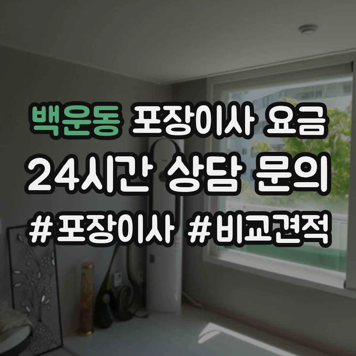 백운동 포장이사 요금