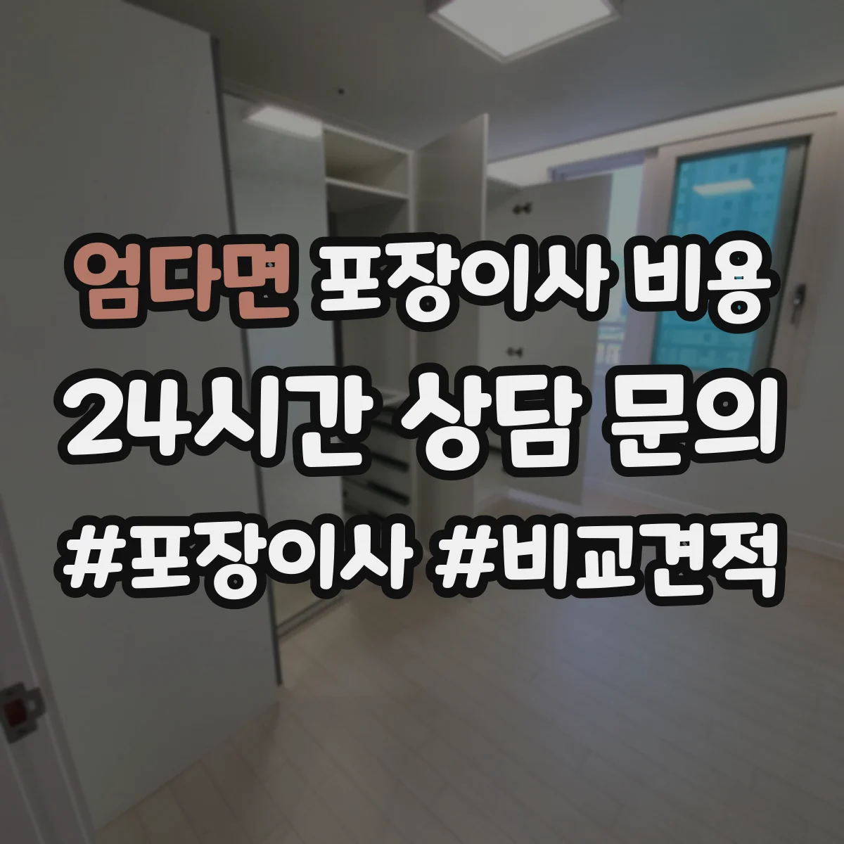 엄다면 포장이사 비용