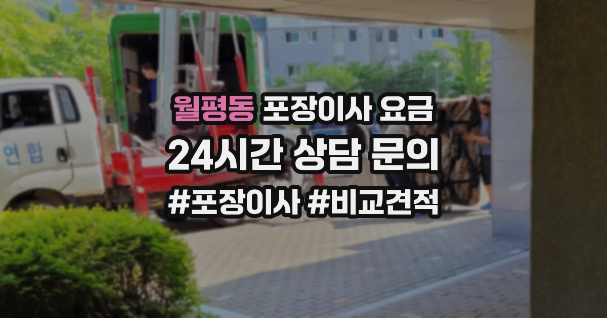 월평동 포장이사 요금