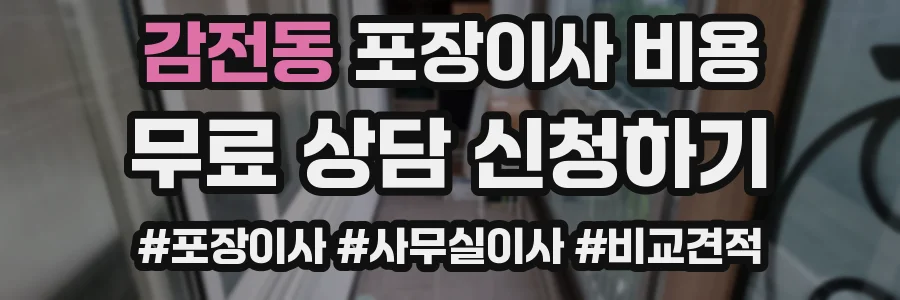 감전동 포장이사 비용