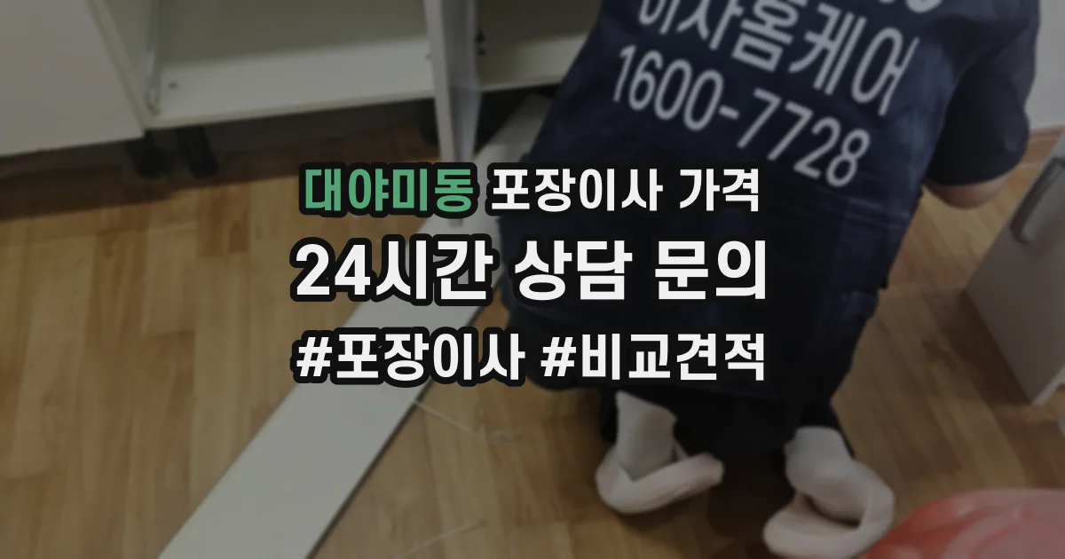 대야미동 포장이사 가격