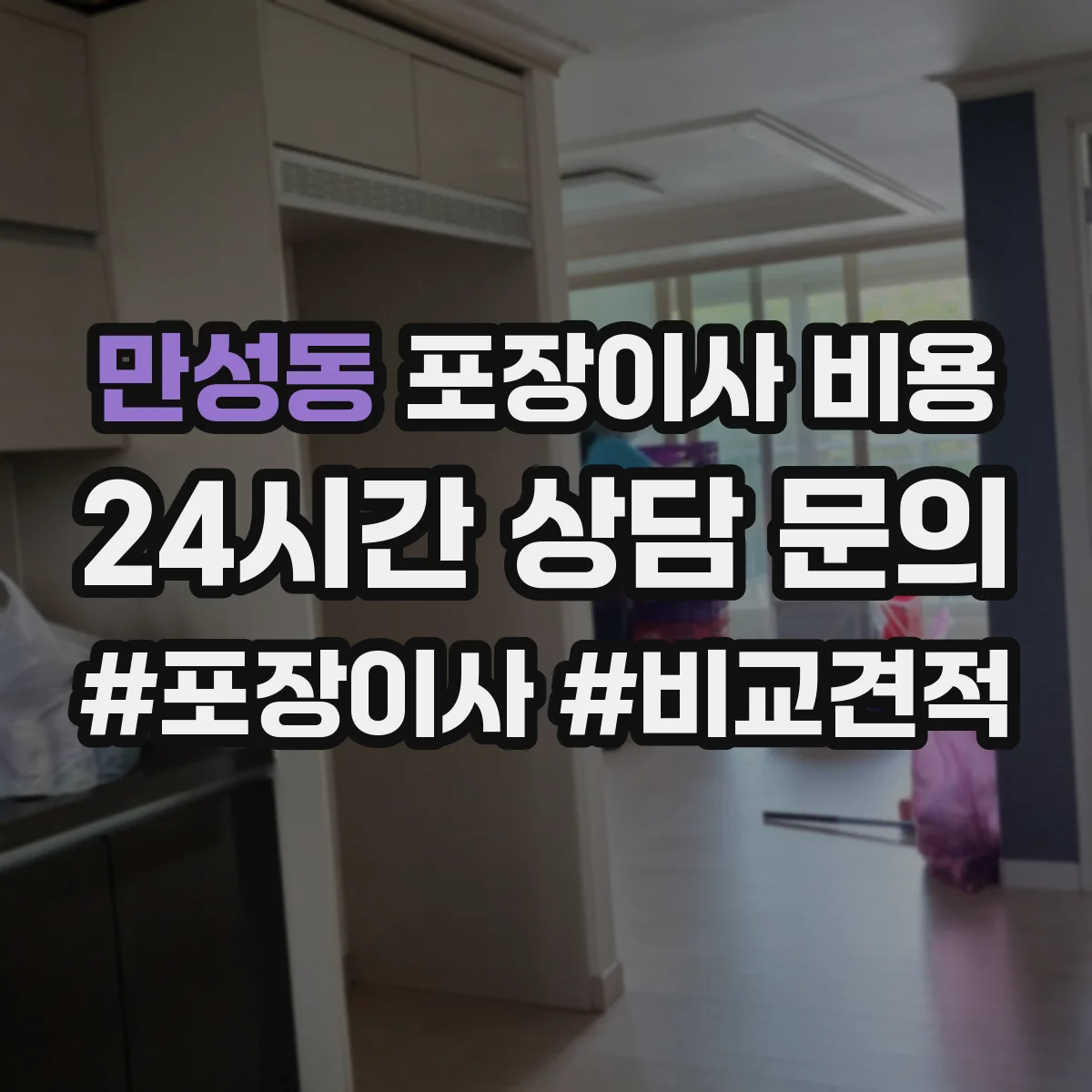 만성동 포장이사 비용