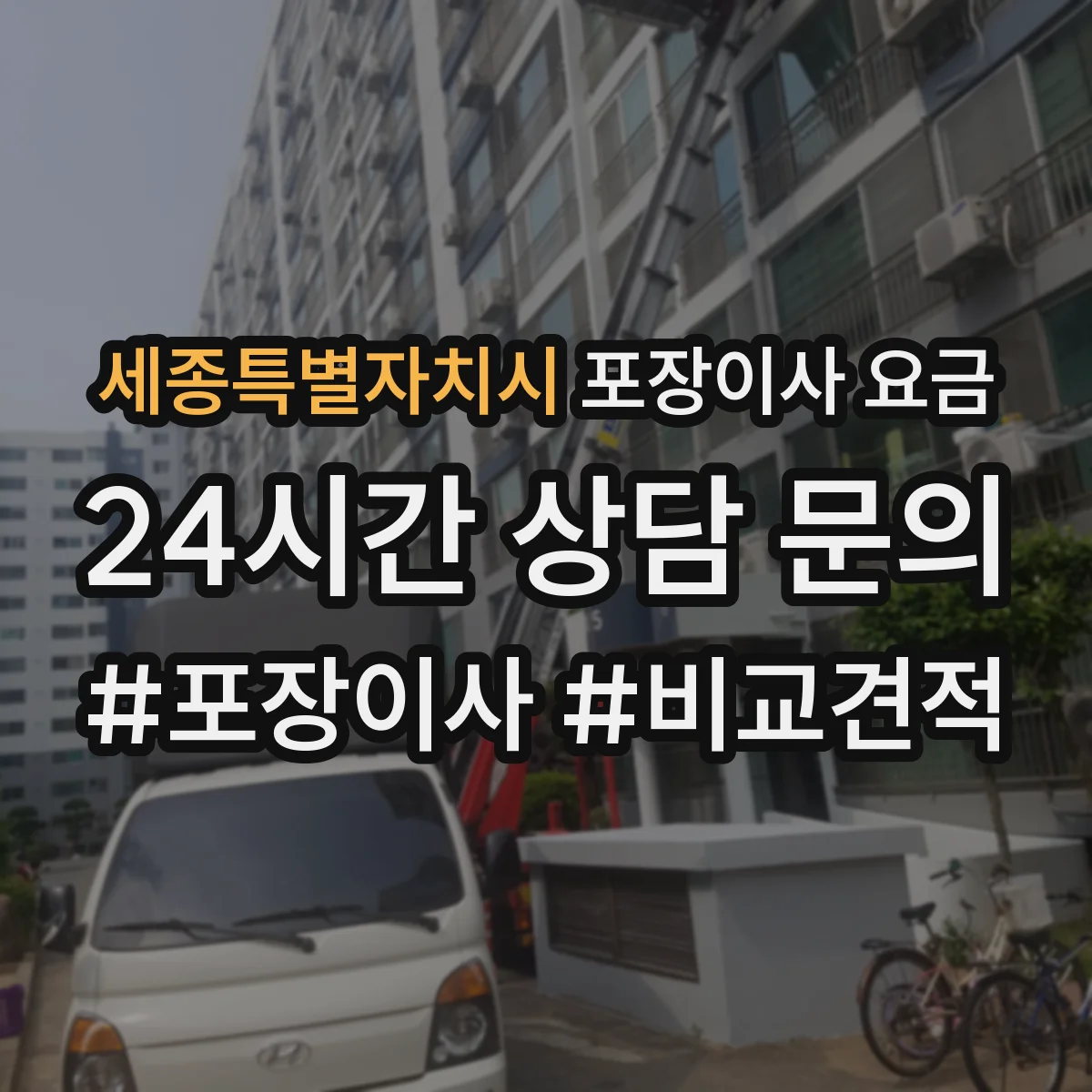 세종특별자치시 포장이사 요금