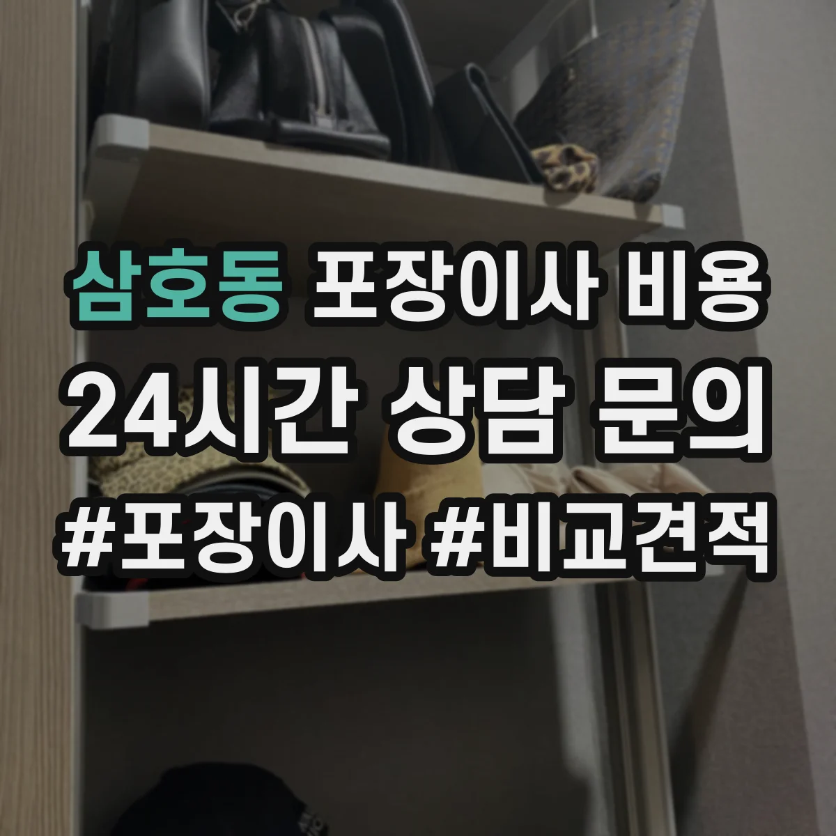 삼호동 포장이사 비용