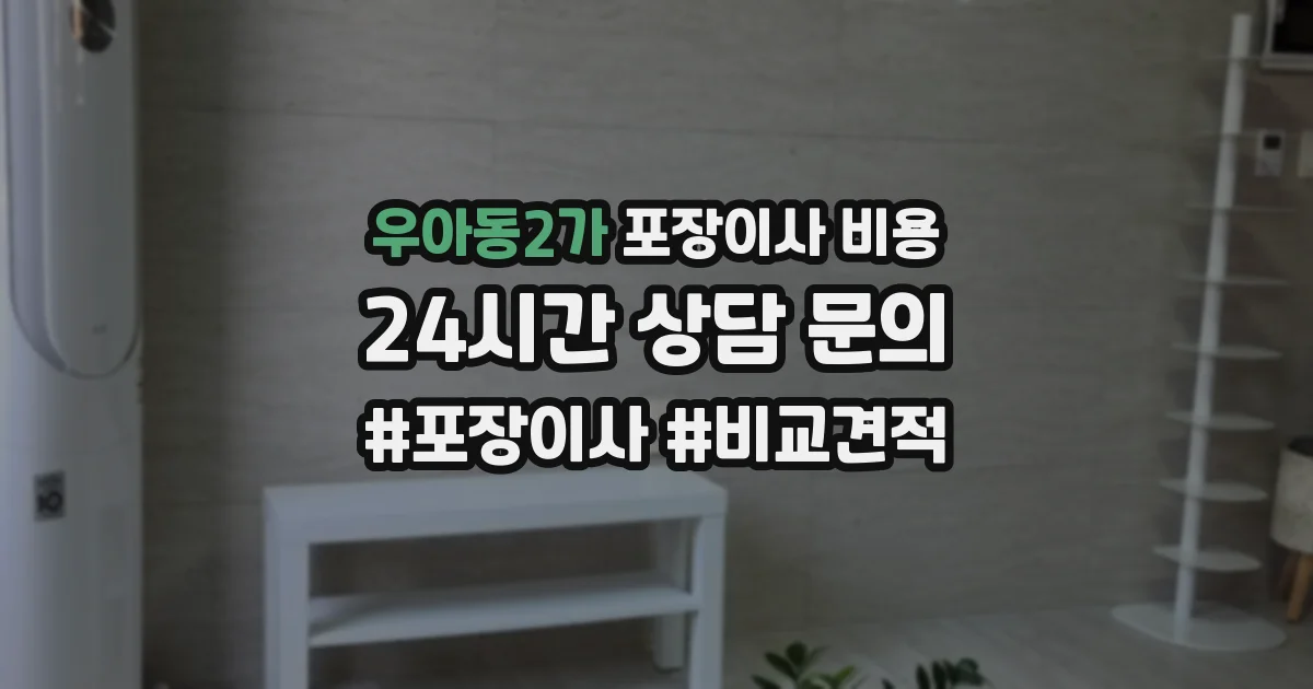 우아동2가 포장이사 비용