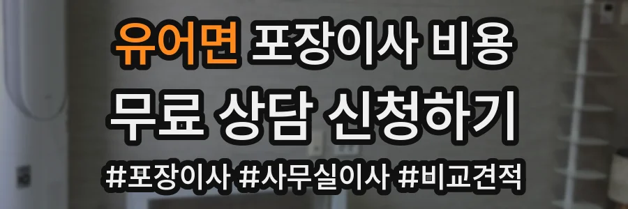 유어면 포장이사 비용