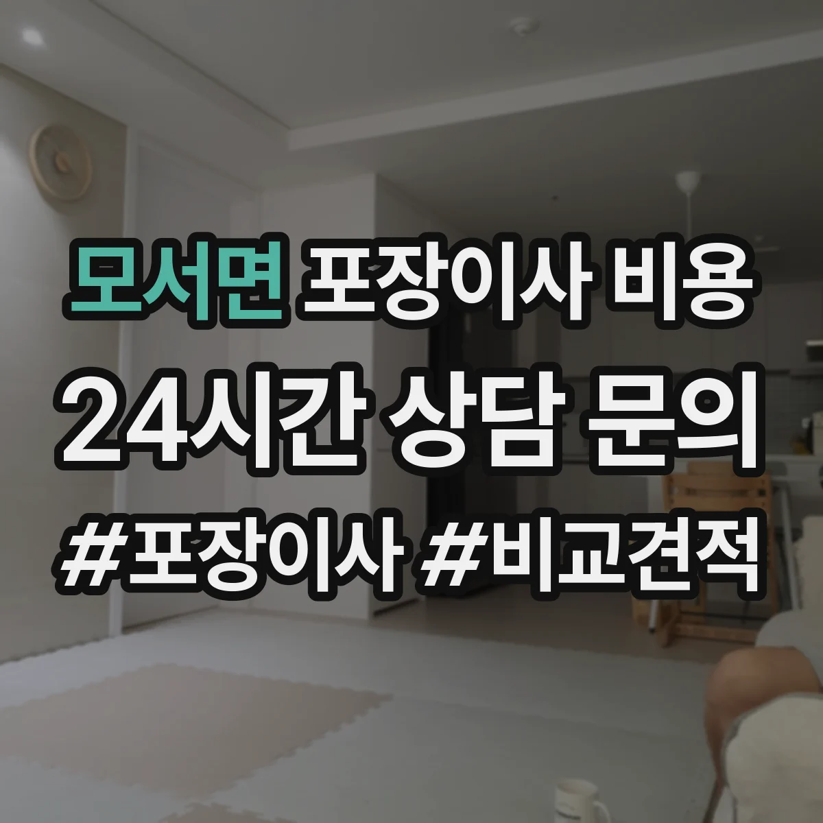 모서면 포장이사 비용