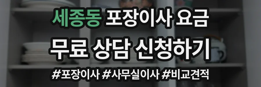 세종동 포장이사 요금