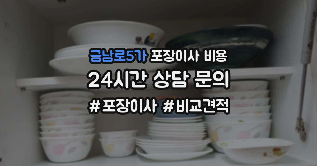 금남로5가 포장이사 비용