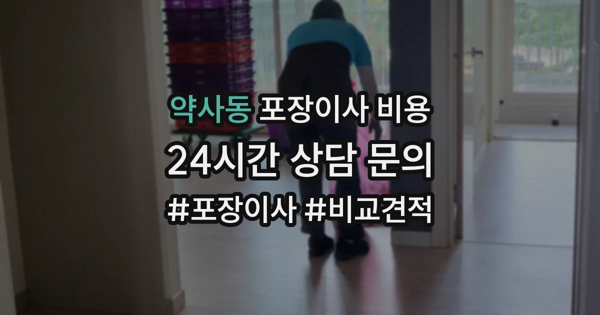 약사동 포장이사 비용