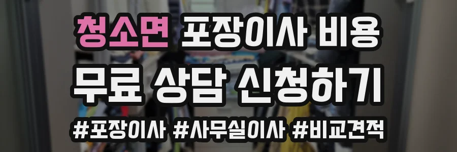 청소면 포장이사 비용