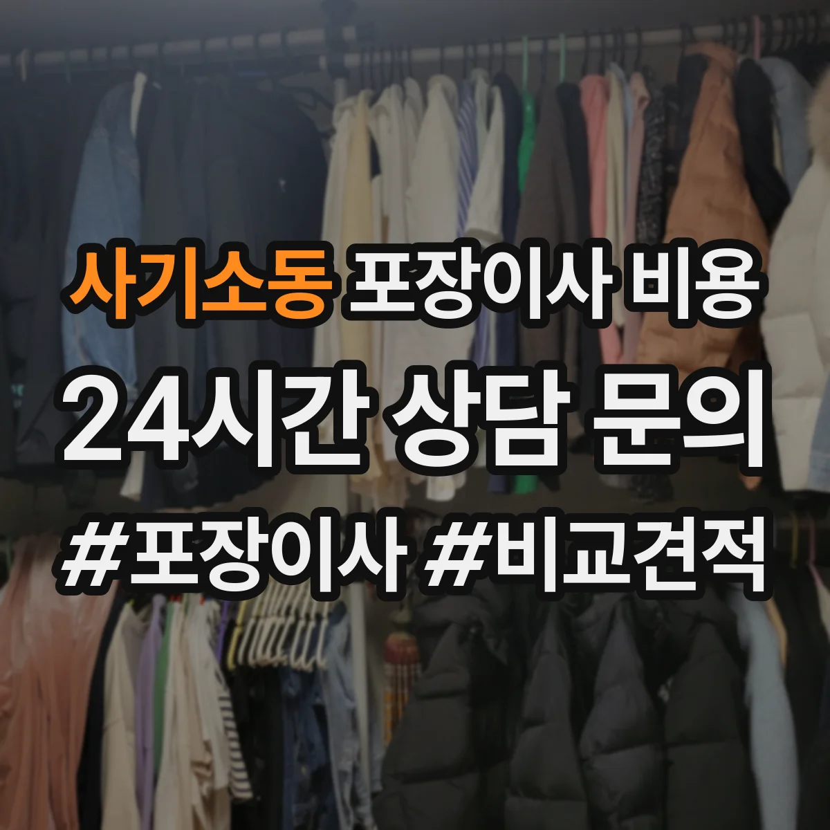 사기소동 포장이사 비용