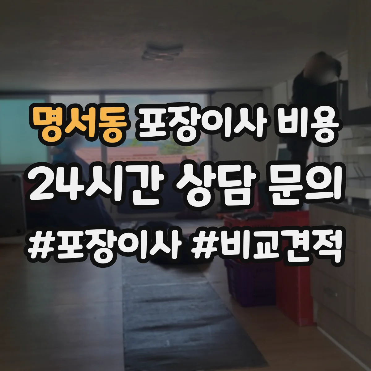 명서동 포장이사 비용