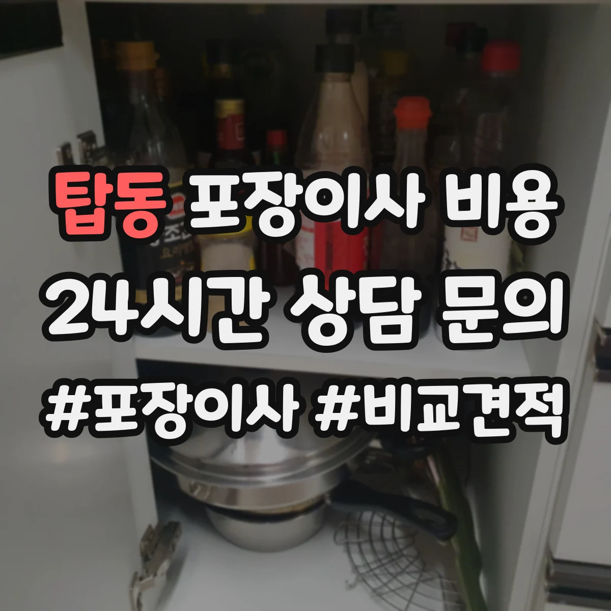 탑동 포장이사 비용