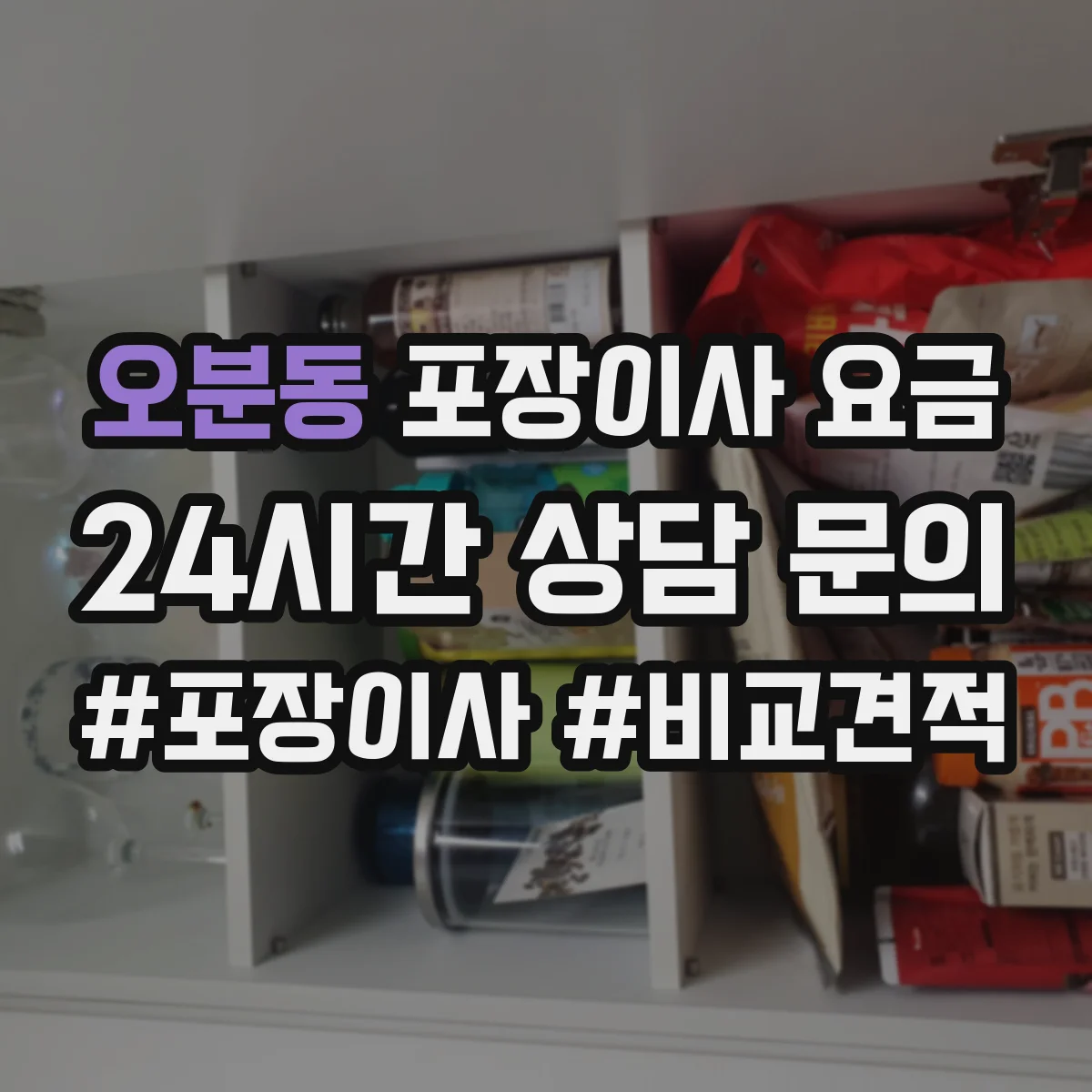 오분동 포장이사 요금