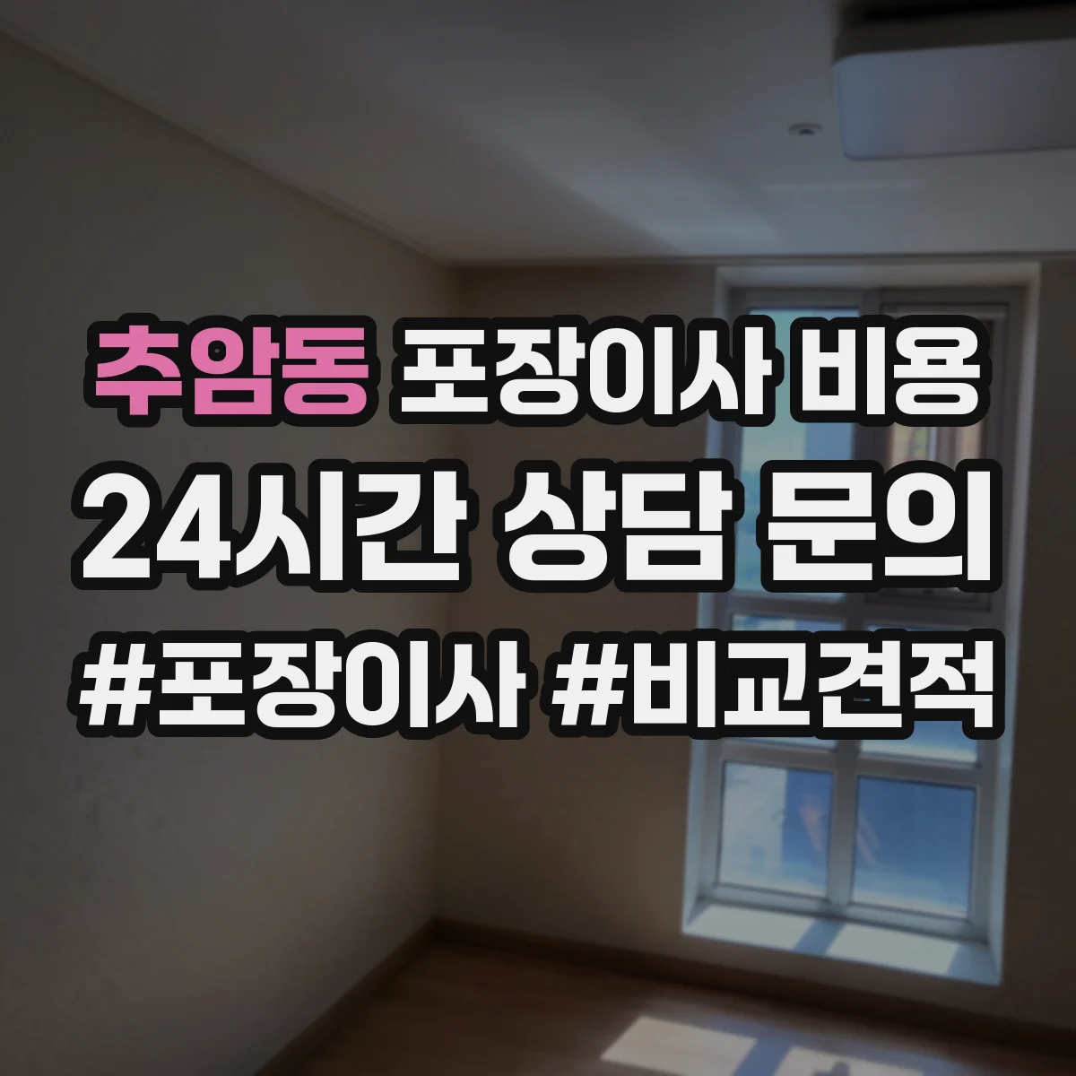 추암동 포장이사 비용