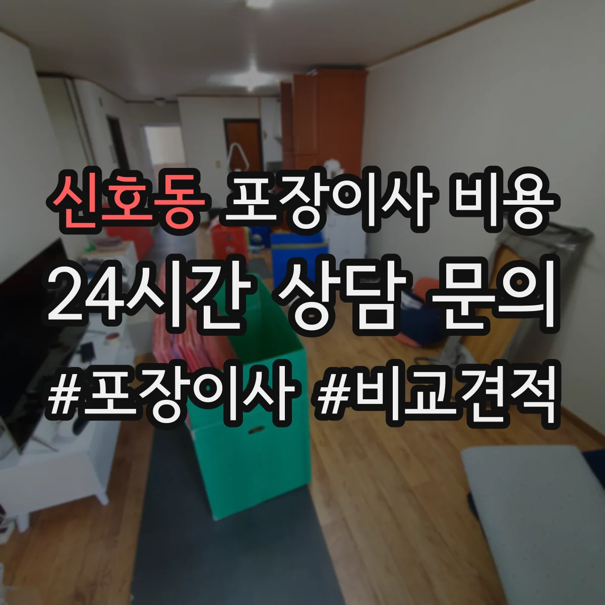 신호동 포장이사 비용
