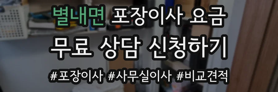 별내면 포장이사 요금