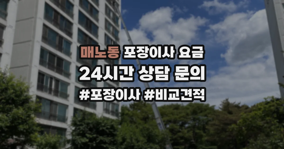 매노동 포장이사 요금