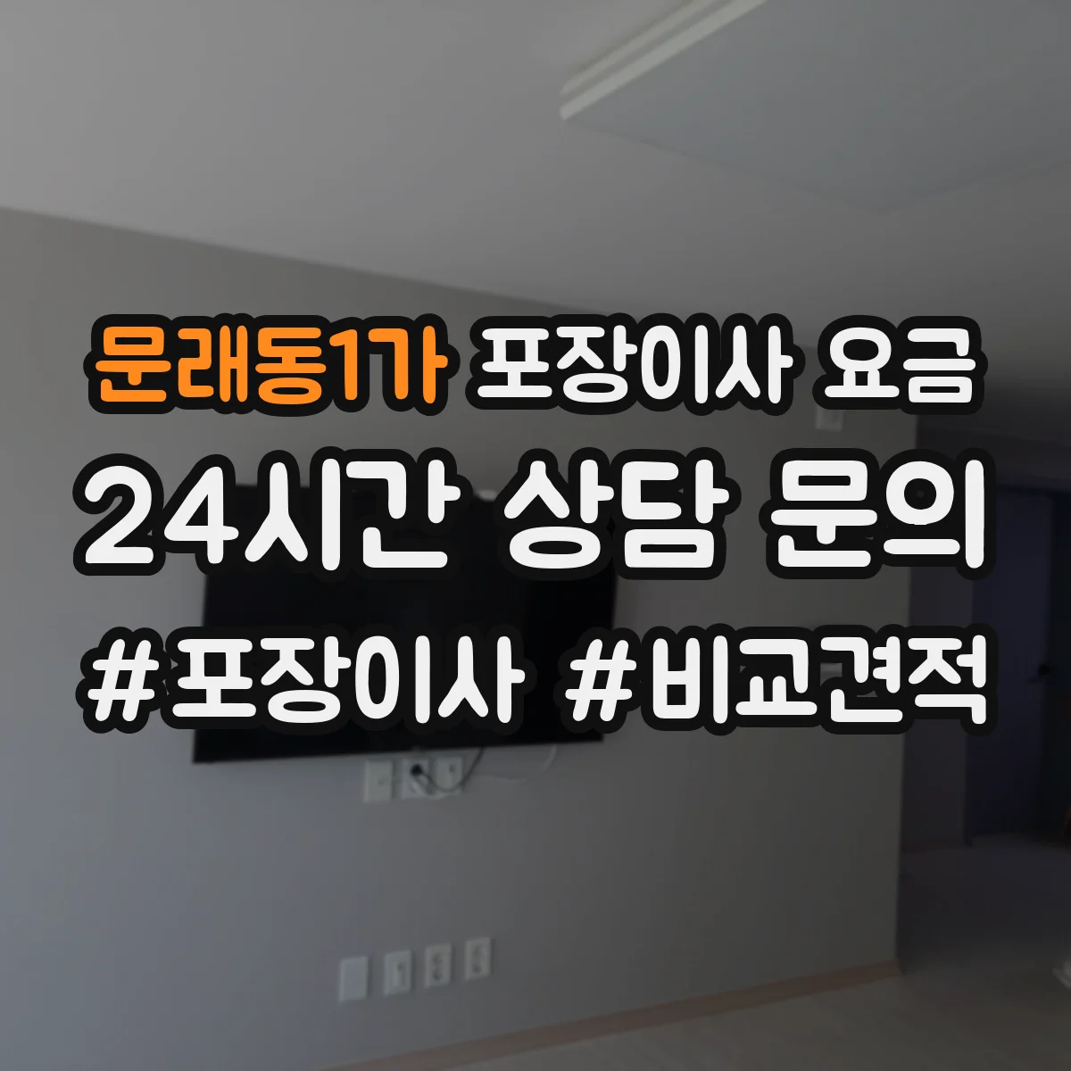 문래동1가 포장이사 요금