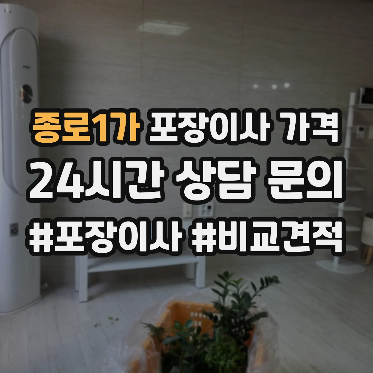 종로1가 포장이사 가격
