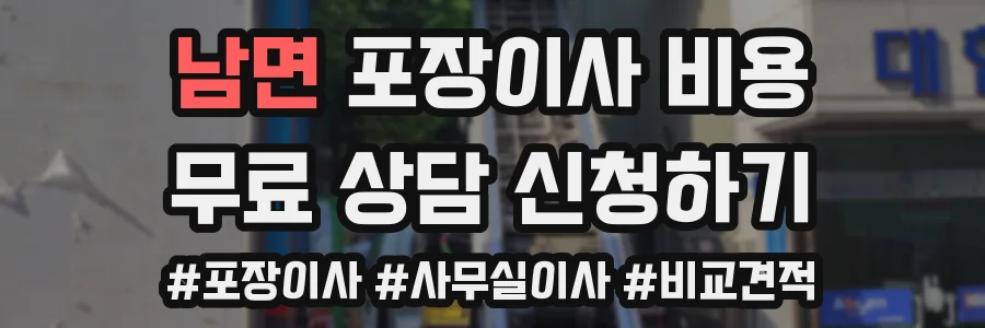 남면 포장이사 비용