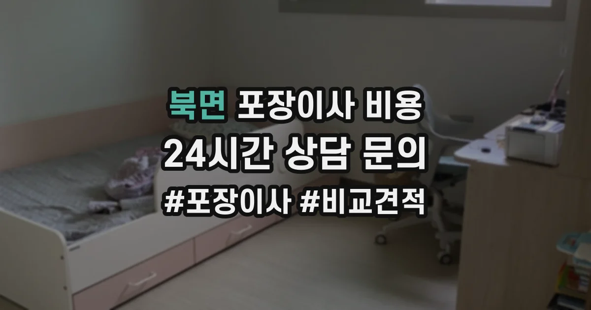 북면 포장이사 비용