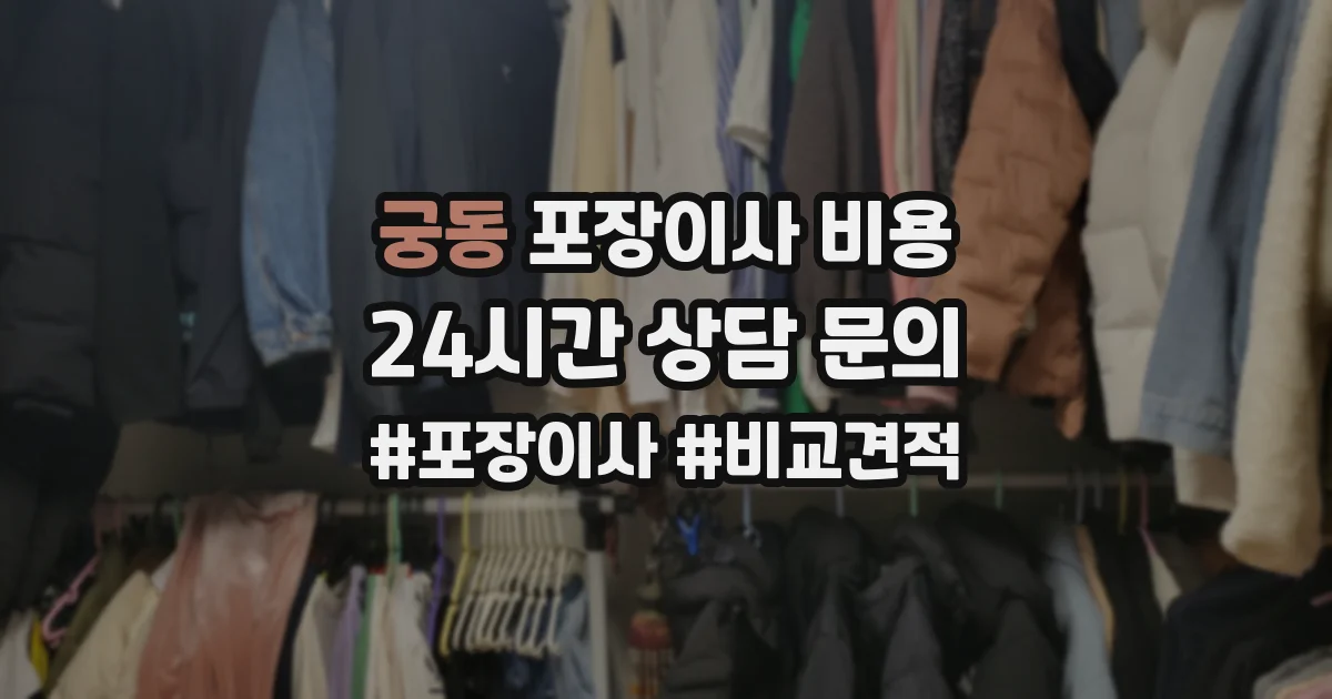 궁동 포장이사 비용
