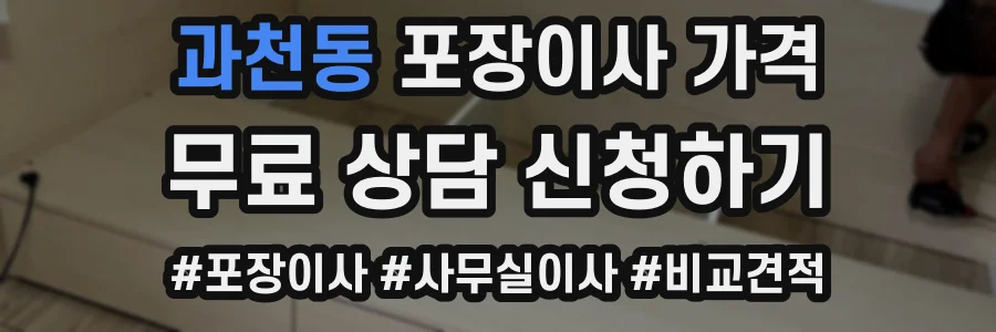 과천동 포장이사 가격
