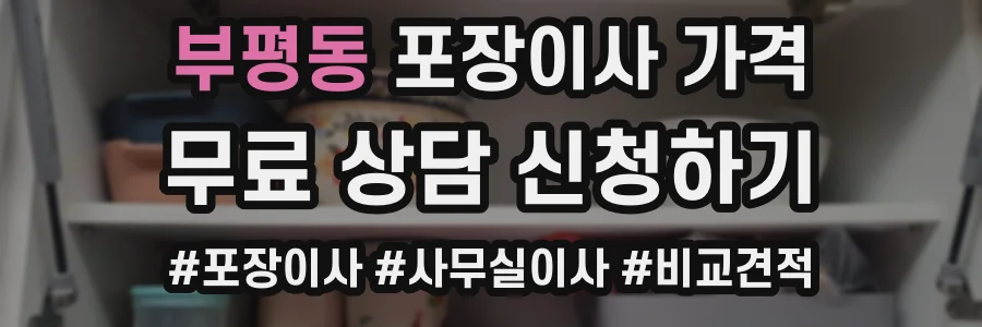 부평동 포장이사 가격