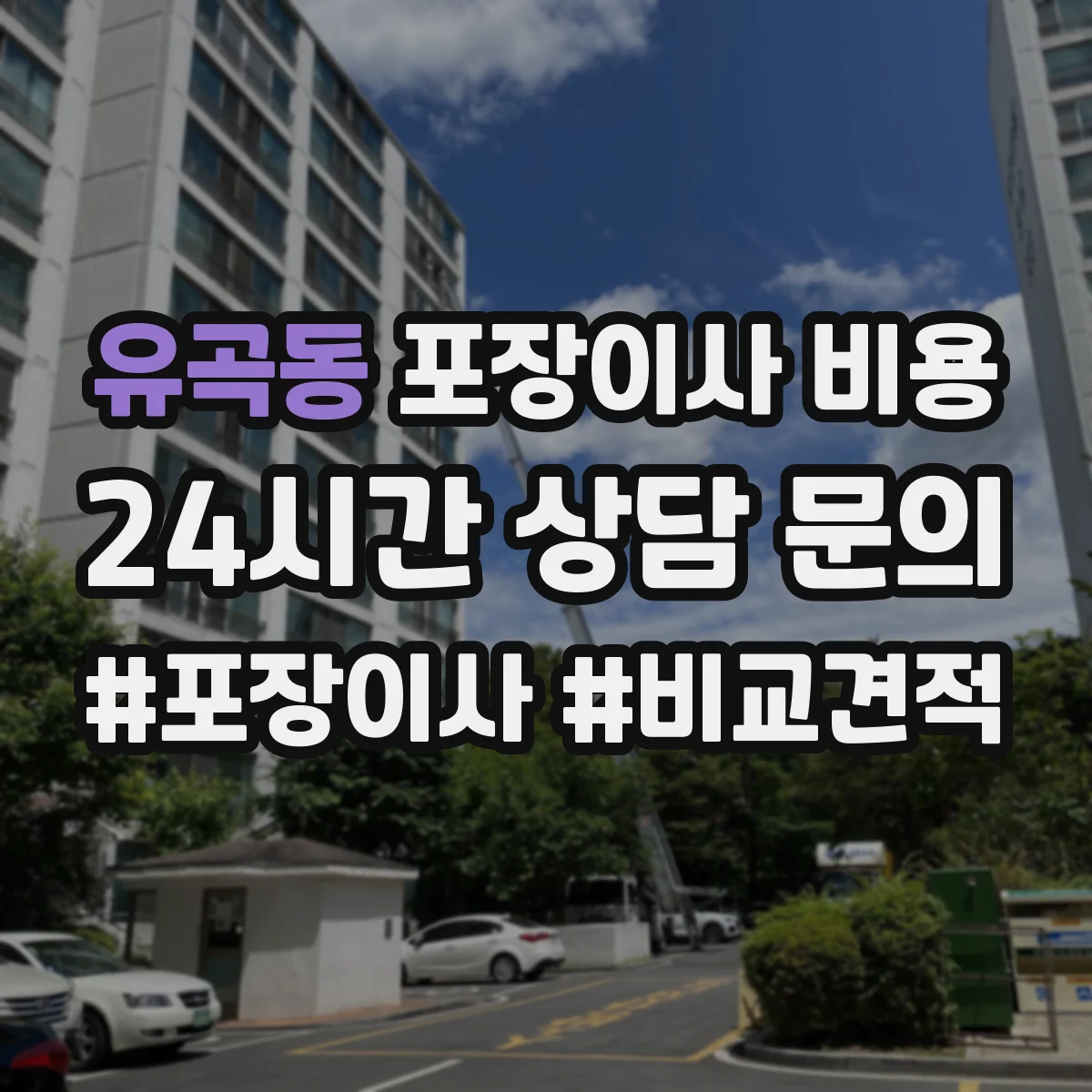유곡동 포장이사 비용