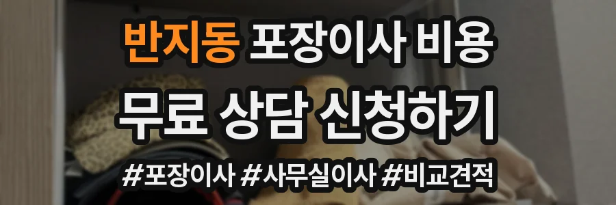반지동 포장이사 비용