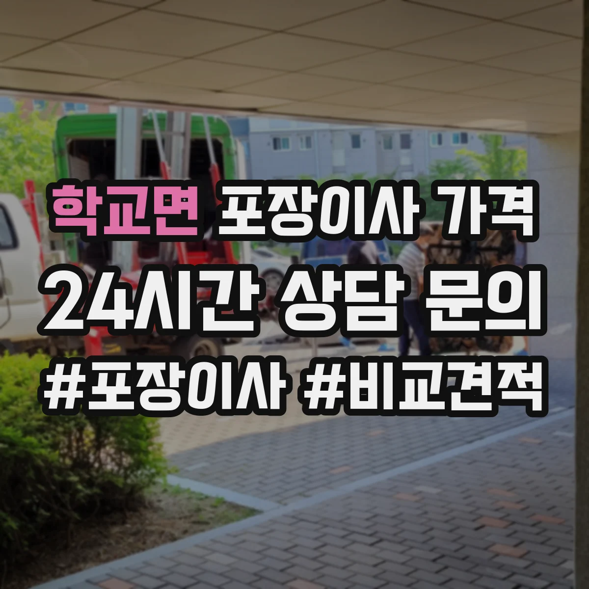 학교면 포장이사 가격