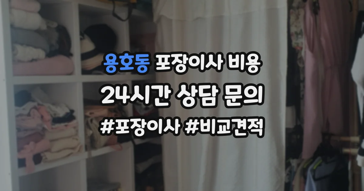 용호동 포장이사 비용