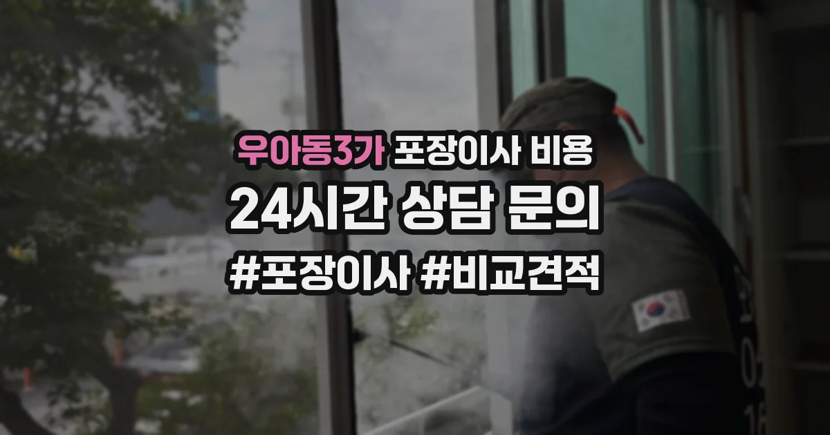 우아동3가 포장이사 비용