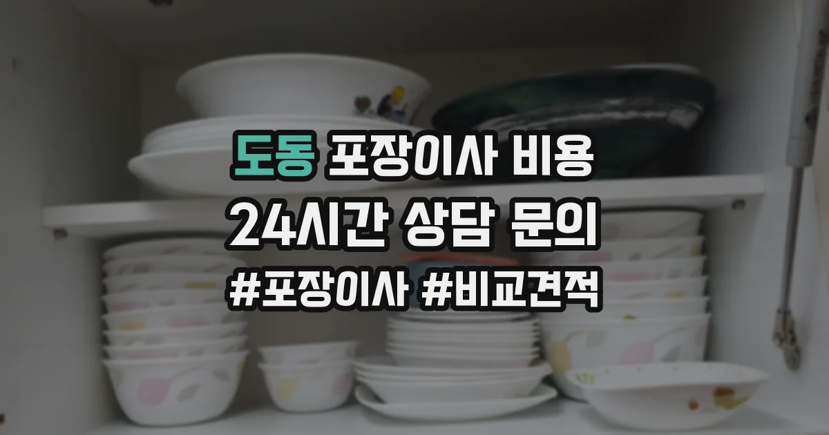 도동 포장이사 비용