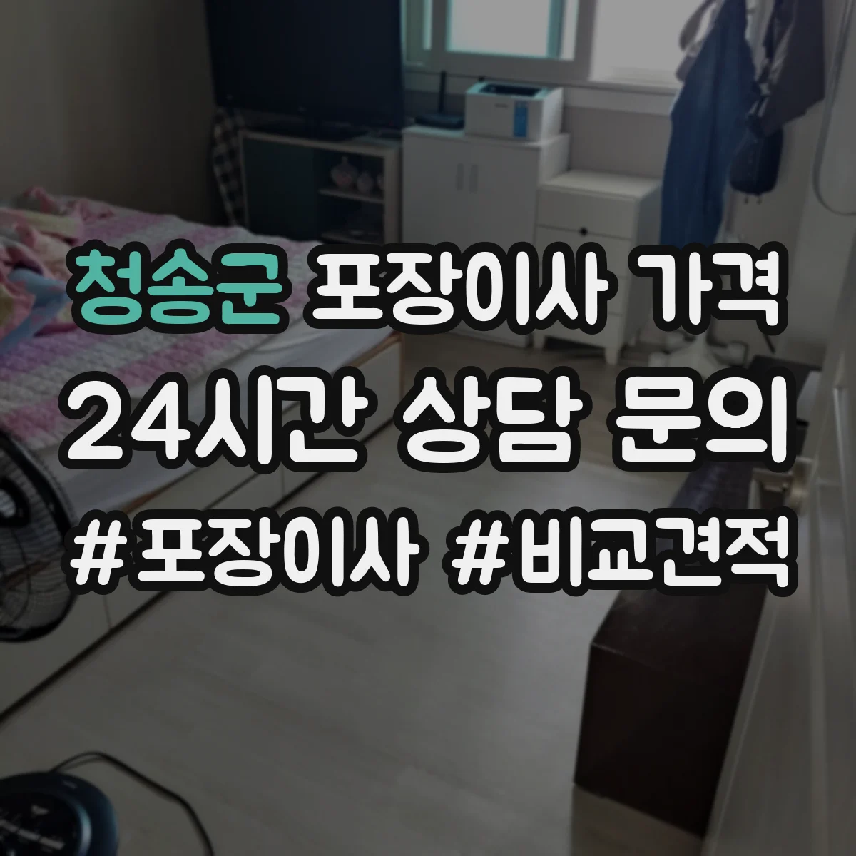 청송군 포장이사 가격 1인 거주 vs 다인 거주 비용 차이