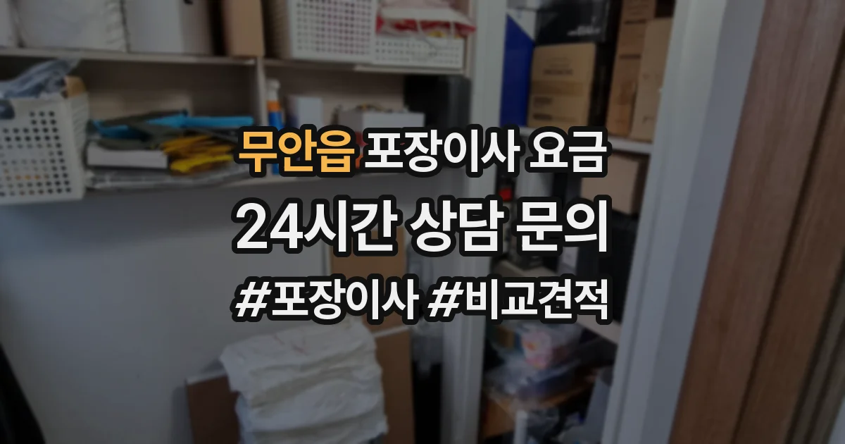 무안읍 포장이사 요금