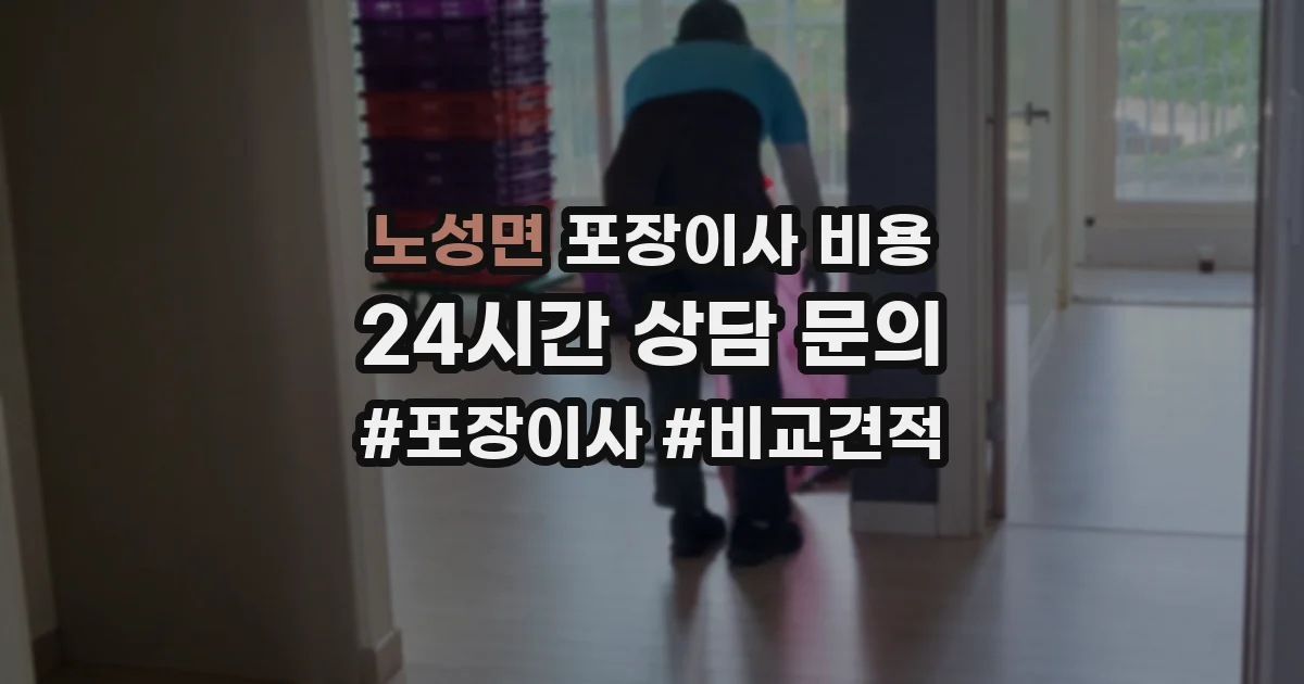 노성면 포장이사 비용