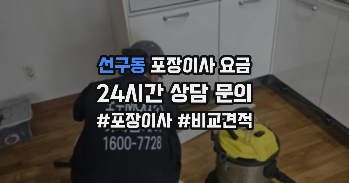 선구동 포장이사 요금