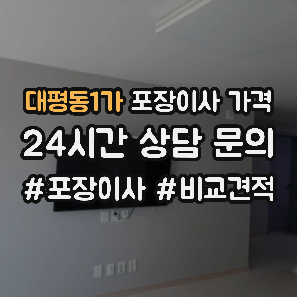 대평동1가 포장이사 가격